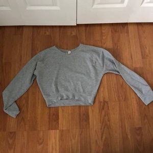 Gray cropped sweater
